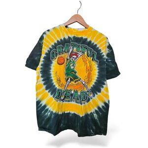 Grateful Dead Tie Dye Skeleton Basketball T Shirt